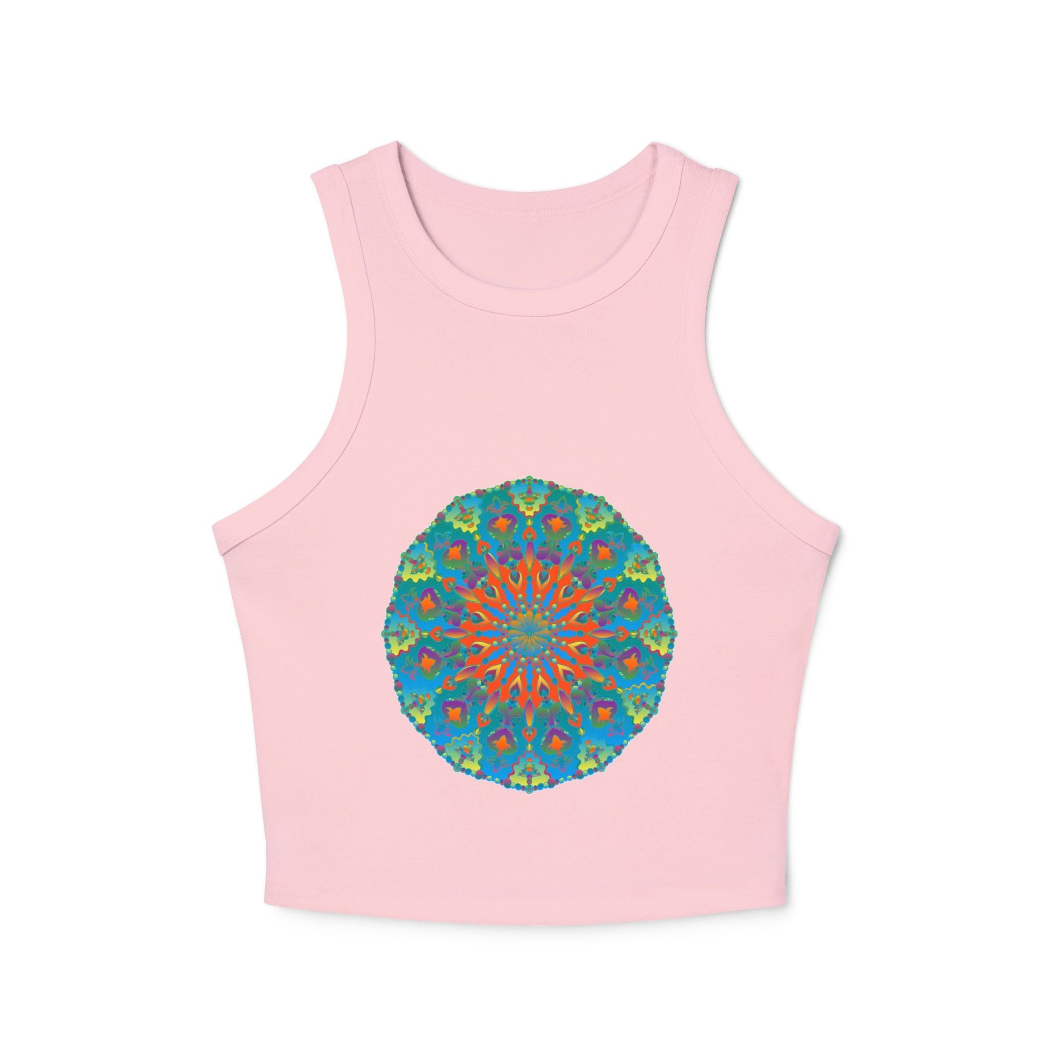 Rainbow Mandala Racerback Tank Top Tank Top - Blululi
