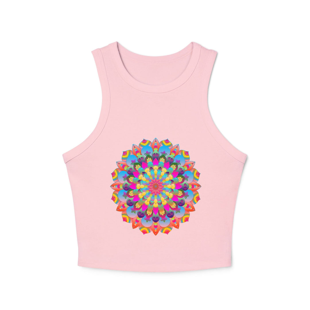 Rainbow Mandala Racerback Tank Top Tank Top - Blululi