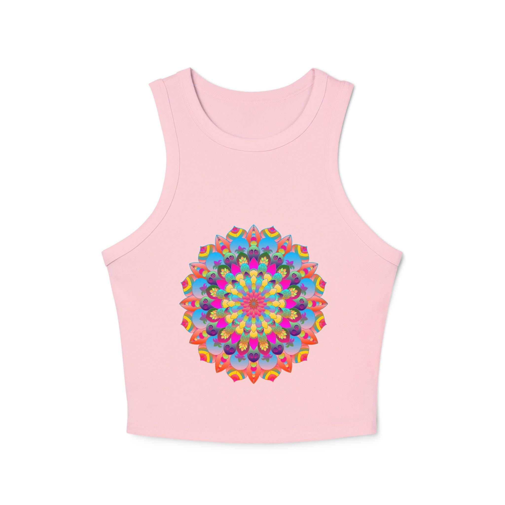 Rainbow Mandala Racerback Tank Top Tank Top - Blululi