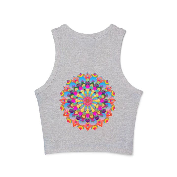 Rainbow Mandala Racerback Tank Top Tank Top - Blululi