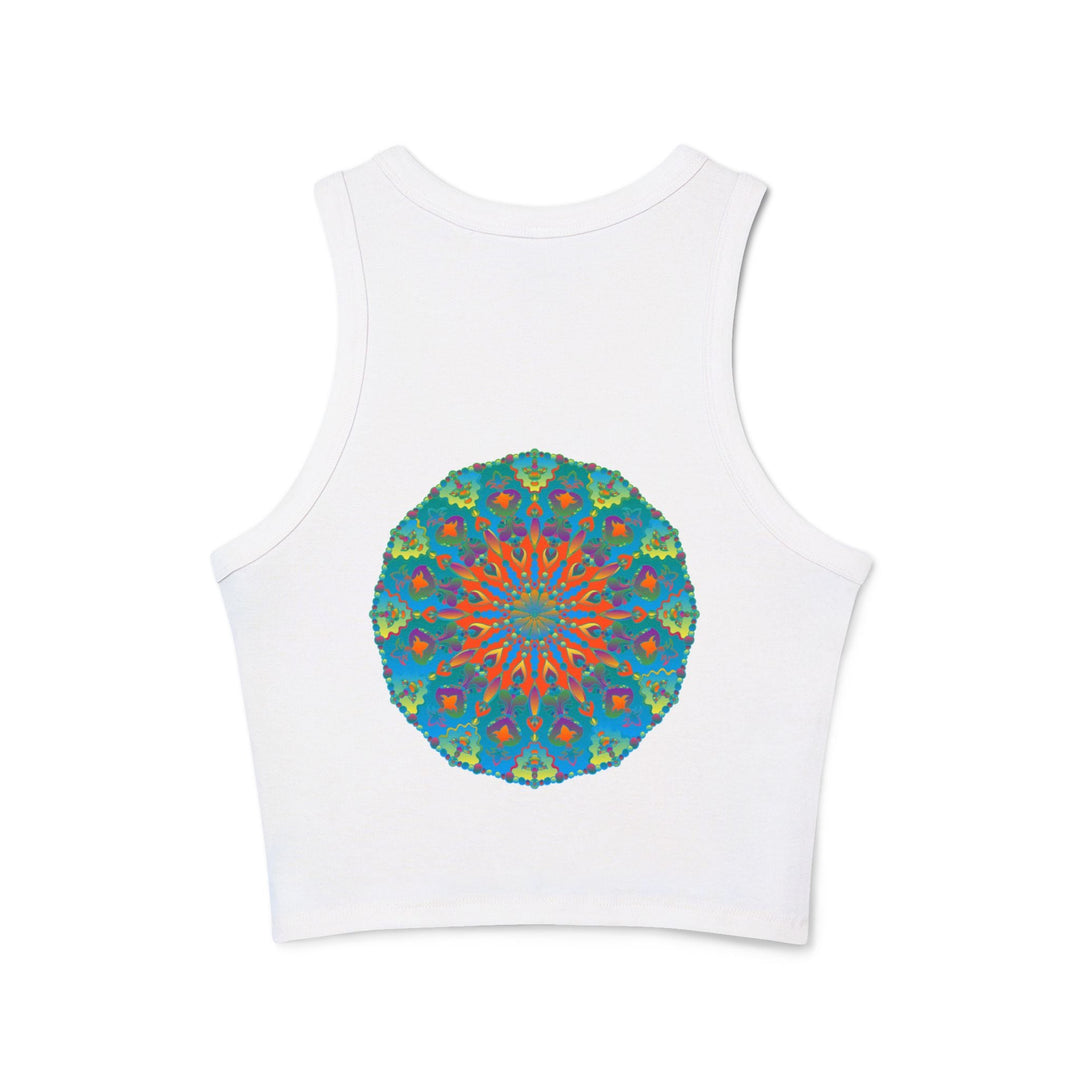 Rainbow Mandala Racerback Tank Top Tank Top - Blululi