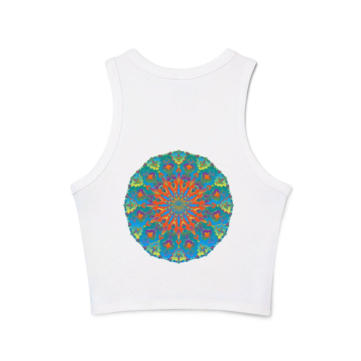 Rainbow Mandala Racerback Tank Top Tank Top - Blululi