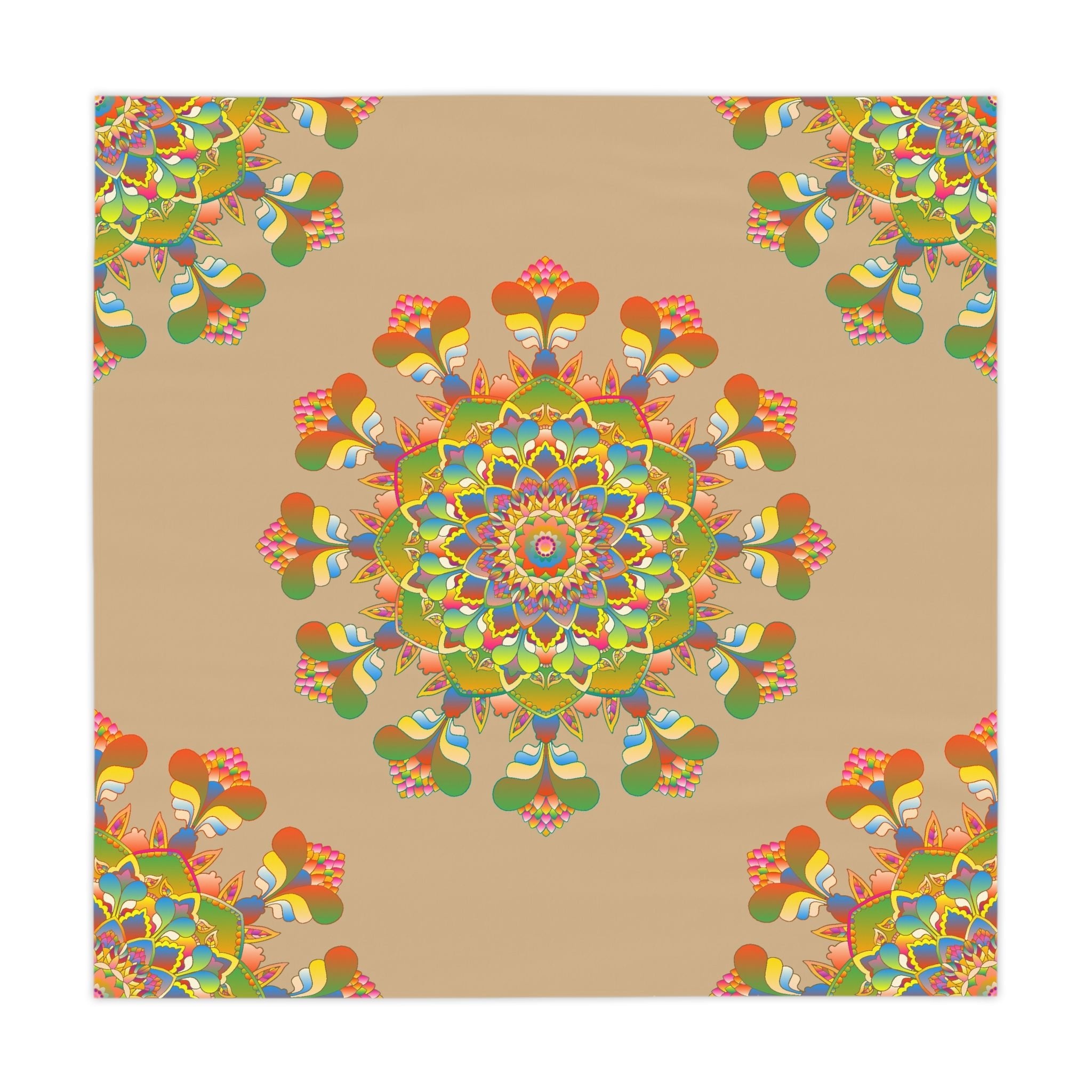 Rainbow Mandala Tablecloth - Boho Decor Home Decor - Blululi