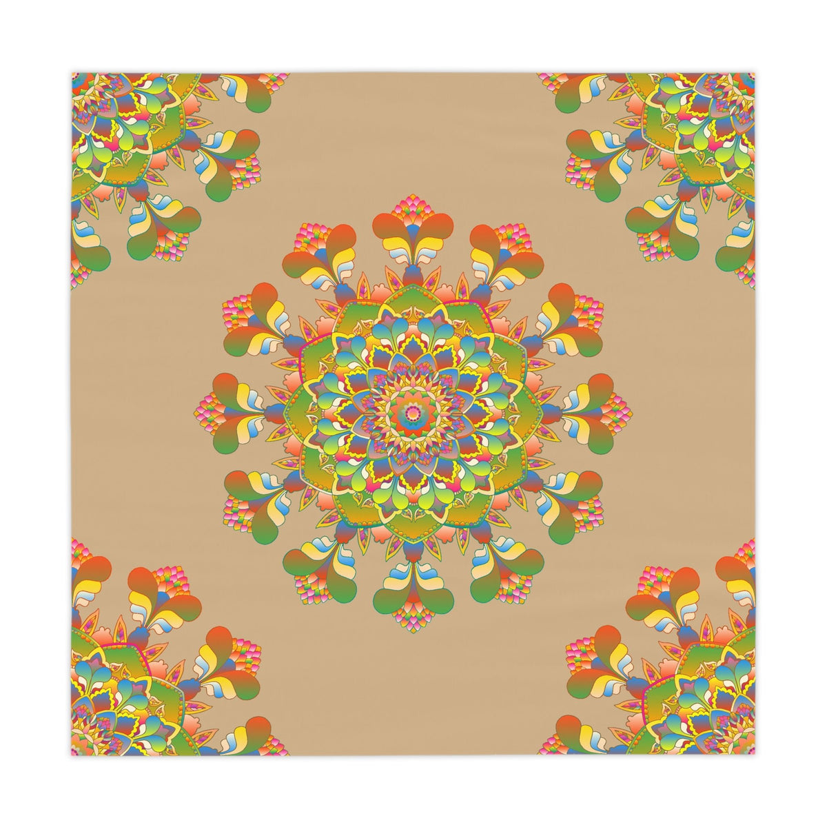 Rainbow Mandala Tablecloth - Boho Decor Home Decor - Blululi