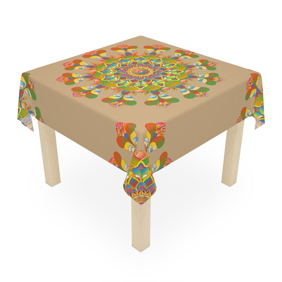 Rainbow Mandala Tablecloth - Boho Decor Home Decor - Blululi