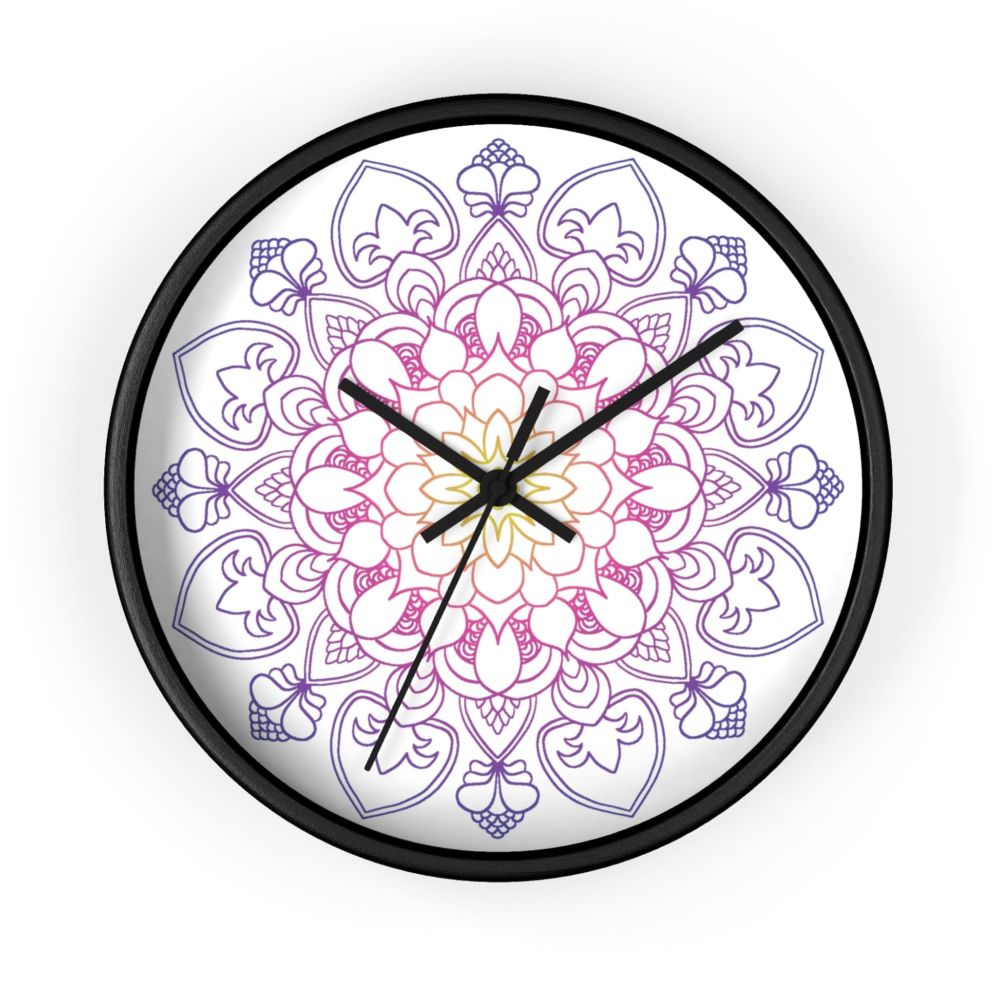 Rainbow Mandala Wall Clock Home Decor - Blululi