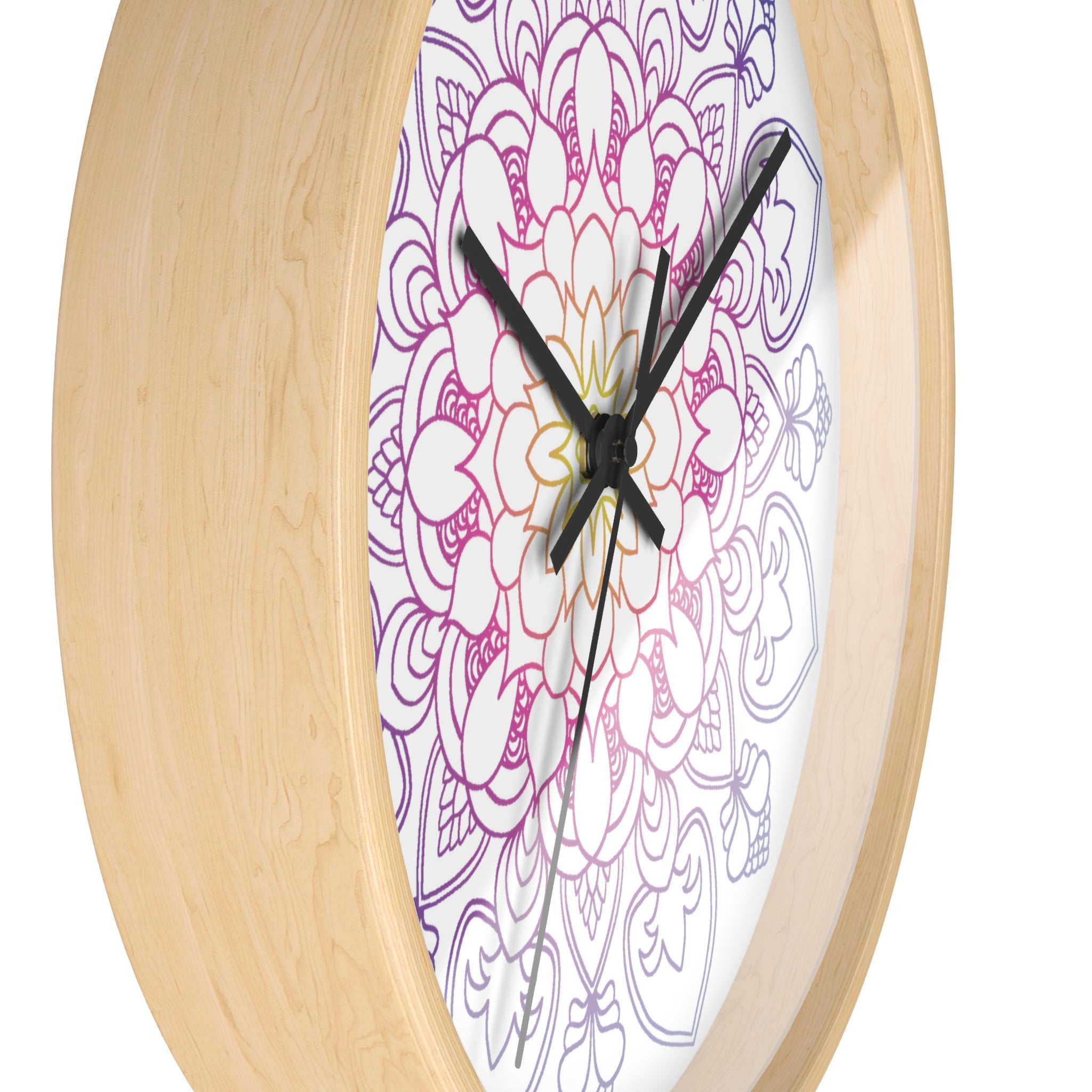 Rainbow Mandala Wall Clock Home Decor - Blululi