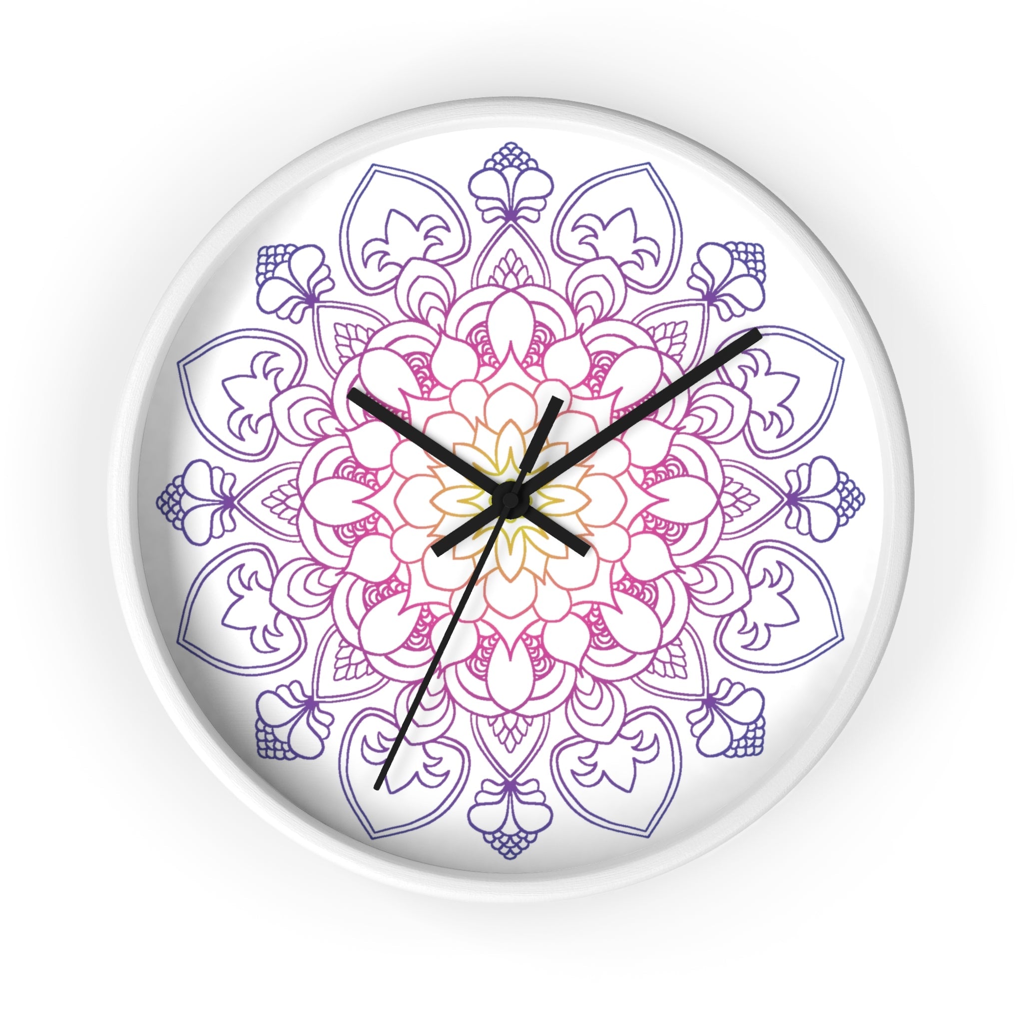 Rainbow Mandala Wall Clock Home Decor - Blululi