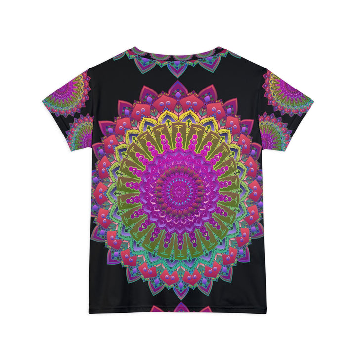 Rainbow Mandala Women's Short Sleeve Shirt All Over Prints - Blululi