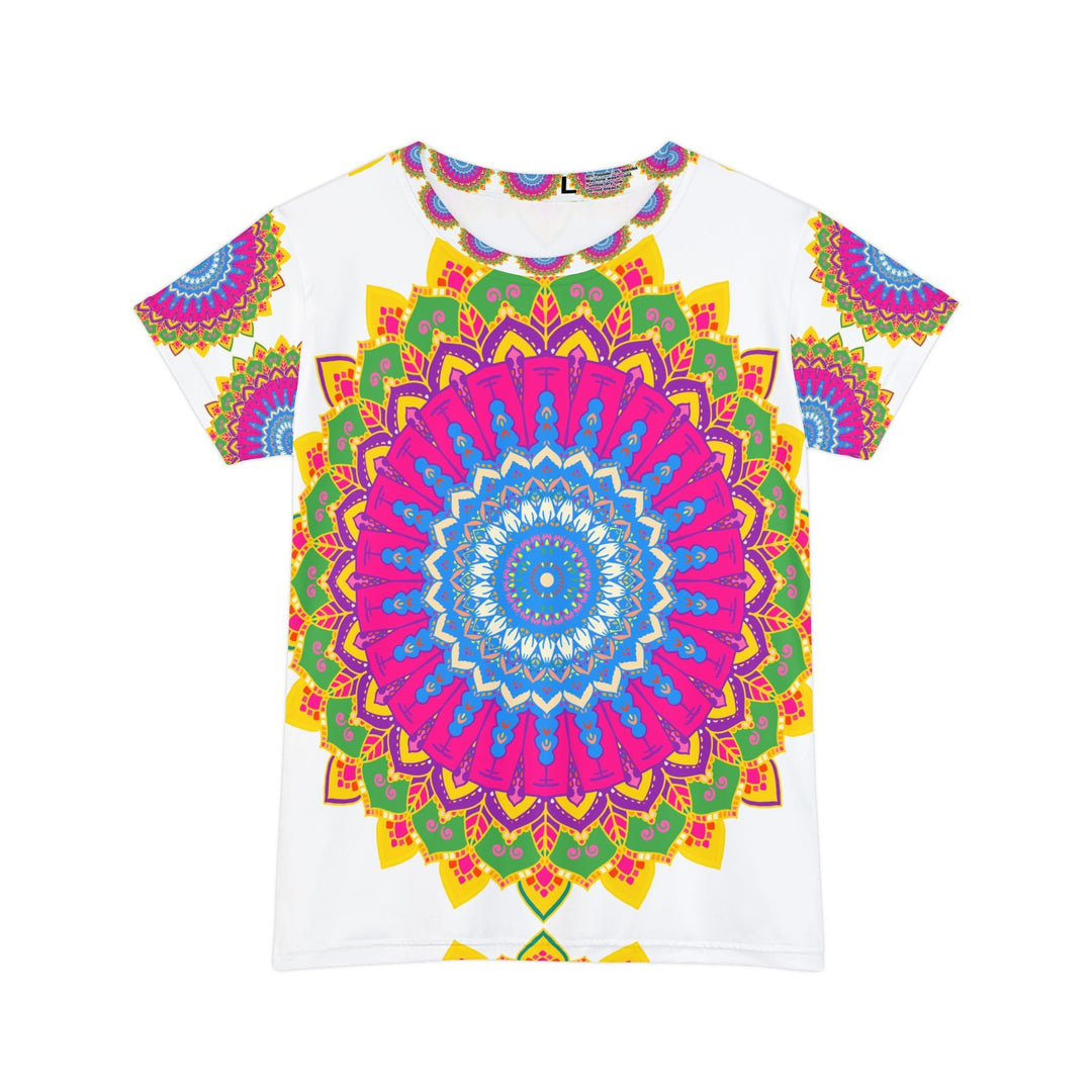 Rainbow Mandala Women's Short Sleeve T-Shirt All Over Prints - Blululi