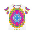 Rainbow Mandala Women's Short Sleeve T-Shirt All Over Prints - Blululi