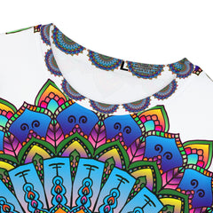 Rainbow Mandala Women's Short Sleeve T-Shirt All Over Prints - Blululi
