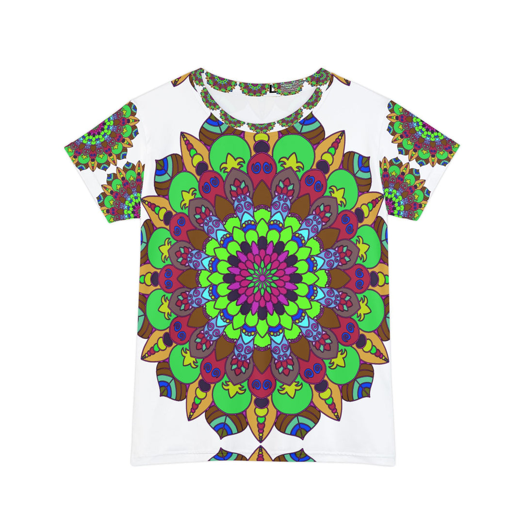 Rainbow Mandala Women's Short Sleeve T-Shirt All Over Prints - Blululi