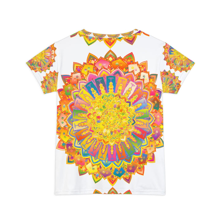 Rainbow Mandala Women's Short Sleeve T-Shirt All Over Prints - Blululi