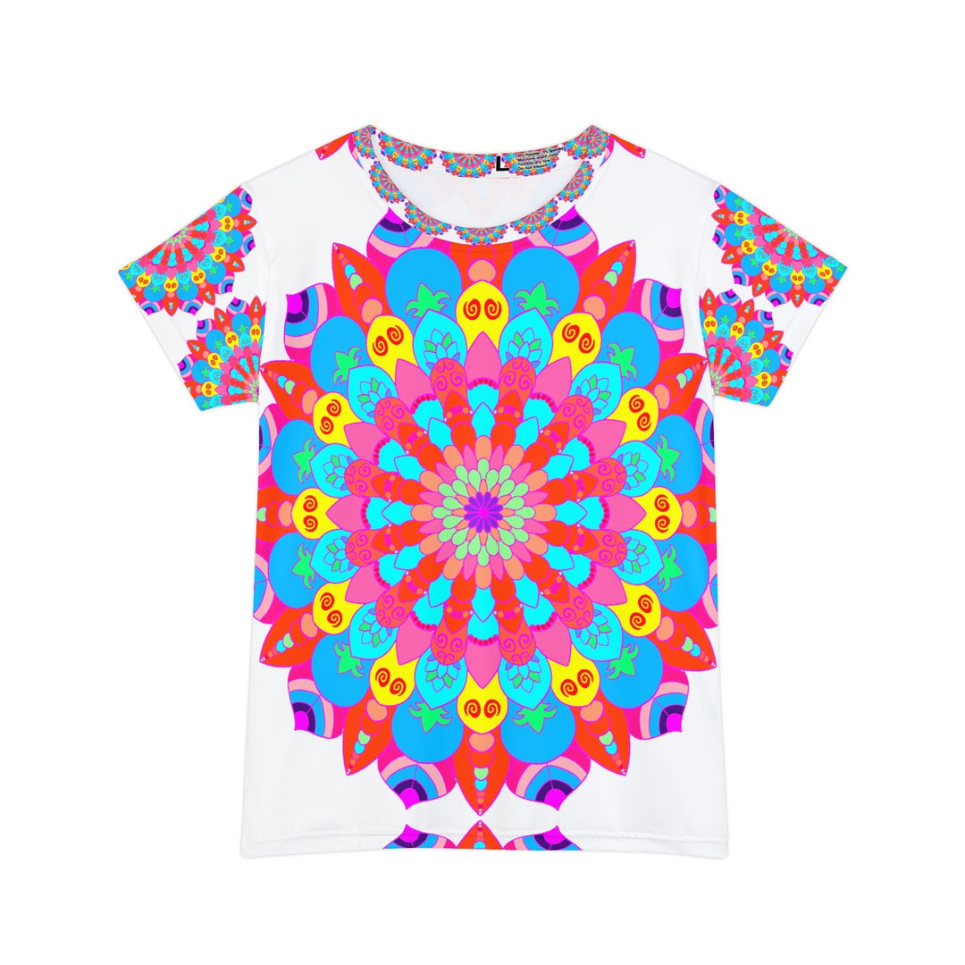 Rainbow Mandala Women's Short Sleeve T-Shirt All Over Prints - Blululi