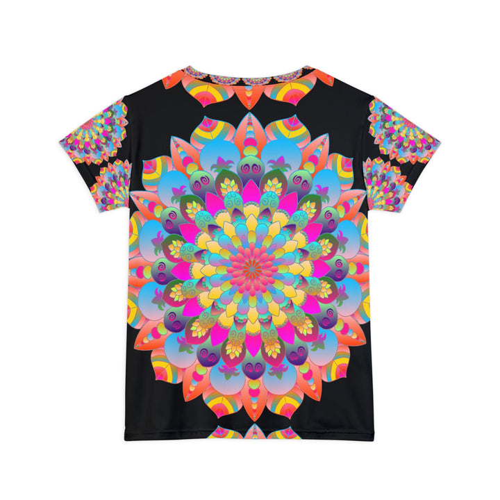 Rainbow Mandala Women's Short Sleeve T-Shirt All Over Prints - Blululi