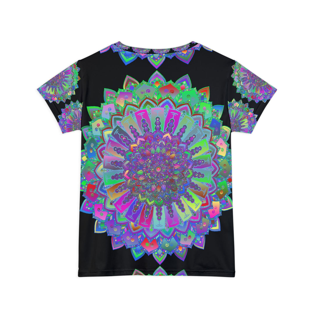 Rainbow Mandala Women's Short Sleeve T-Shirt All Over Prints - Blululi