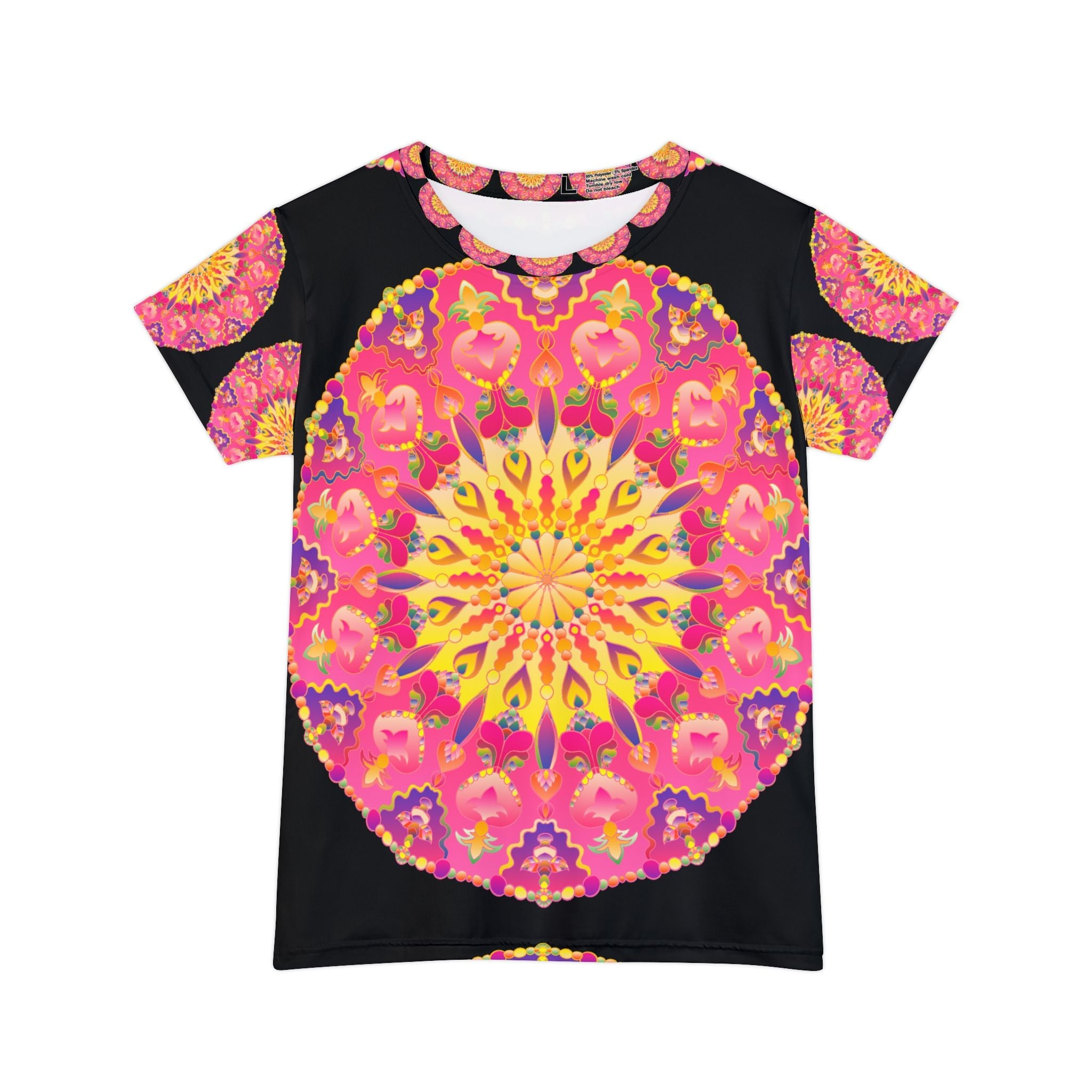 Rainbow Mandala Women's Short Sleeve T-Shirt All Over Prints - Blululi