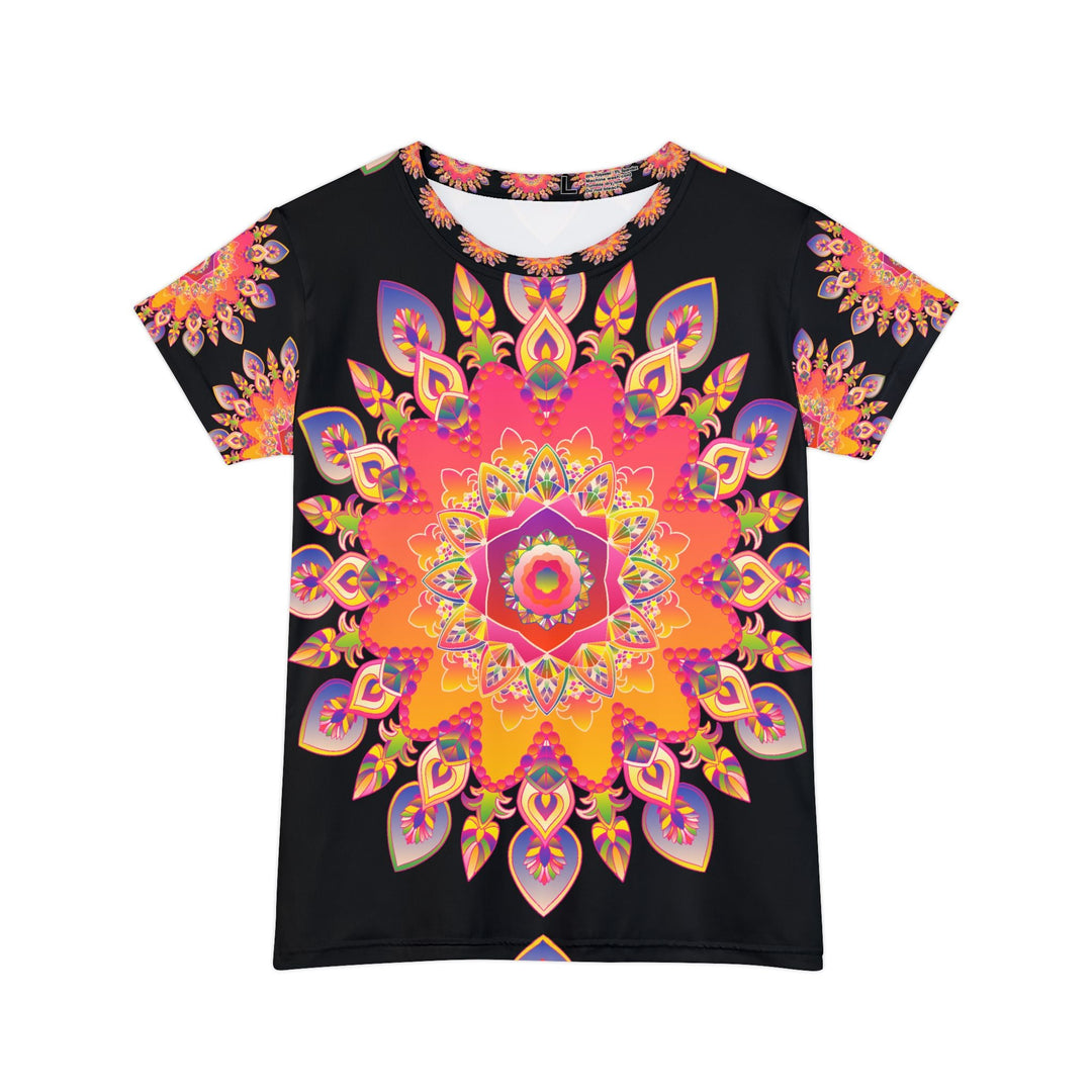 Rainbow Mandala Women's Short Sleeve T-Shirt All Over Prints - Blululi