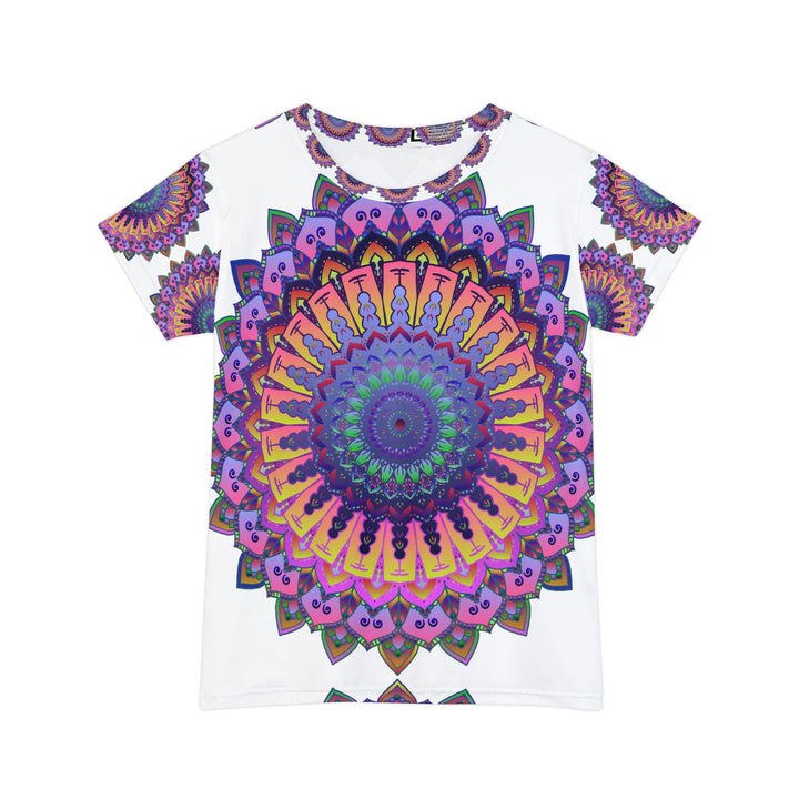 Rainbow Mandala Women's Short Sleeve T-Shirt All Over Prints - Blululi