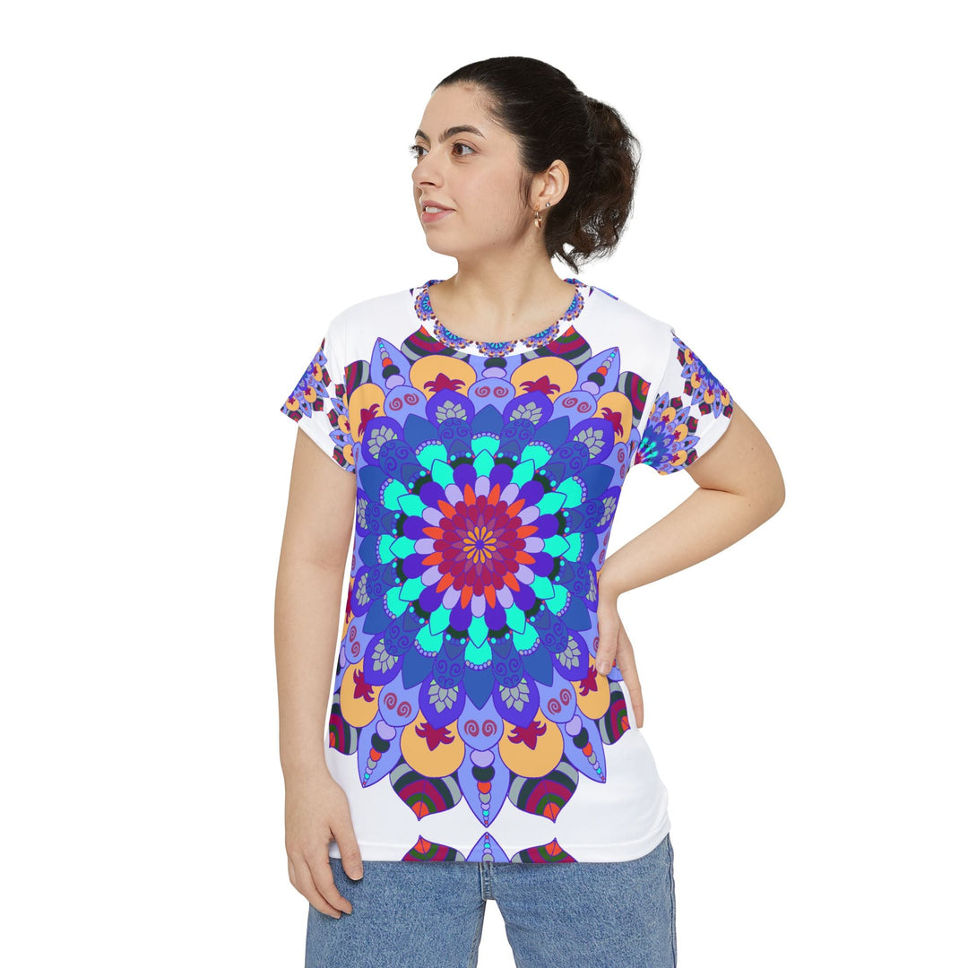 Rainbow Mandala Women's Short Sleeve T-Shirt All Over Prints - Blululi