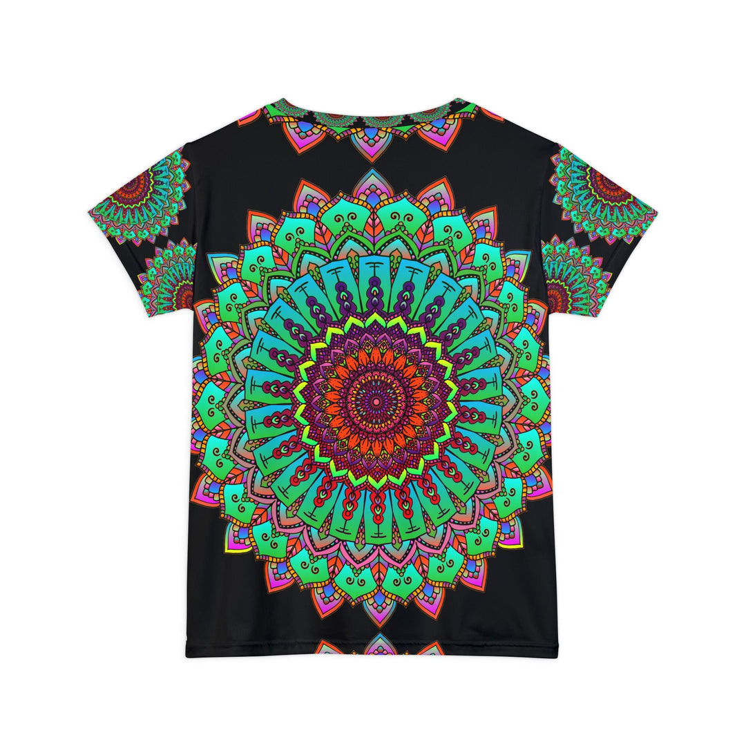 Rainbow Mandala Women's Short Sleeve T-Shirt All Over Prints - Blululi