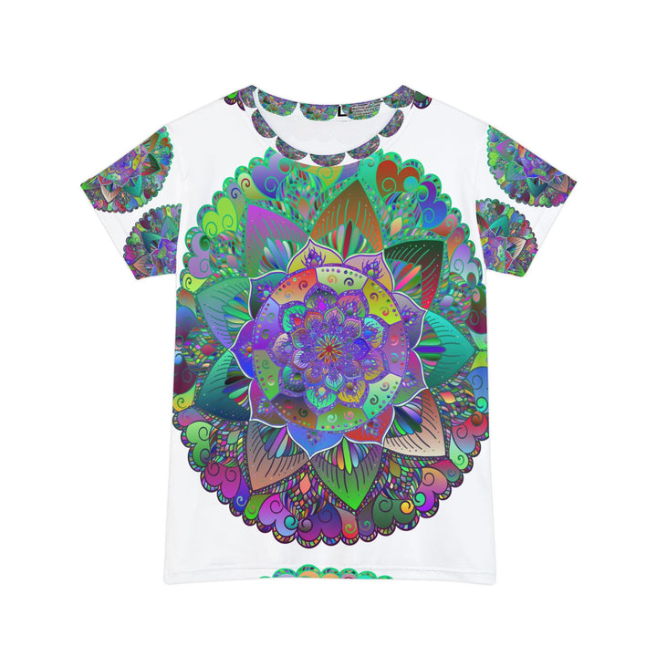 Rainbow Mandala Women's Short Sleeve T-Shirt All Over Prints - Blululi