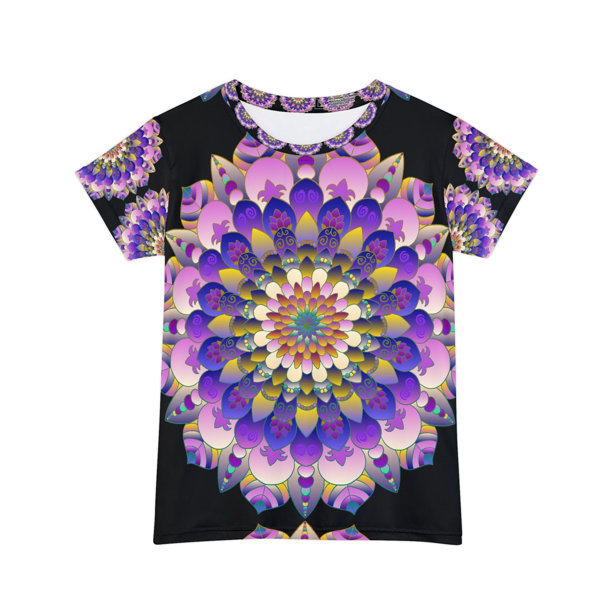 Rainbow Mandala Women's Short Sleeve T-Shirt All Over Prints - Blululi