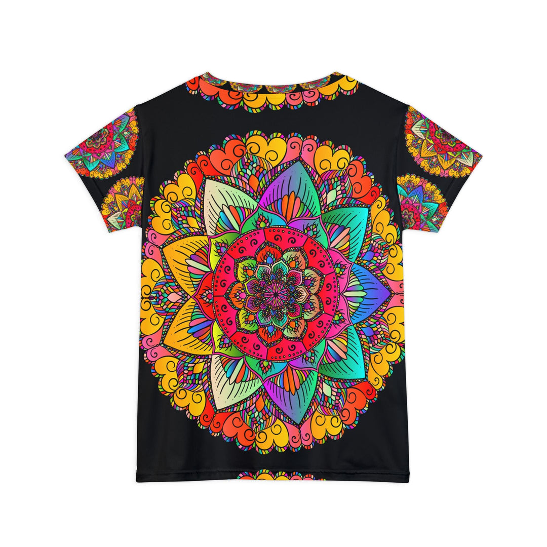 Rainbow Mandala Women's Short Sleeve T-Shirt All Over Prints - Blululi