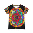 Rainbow Mandala Women's Short Sleeve T-Shirt All Over Prints - Blululi