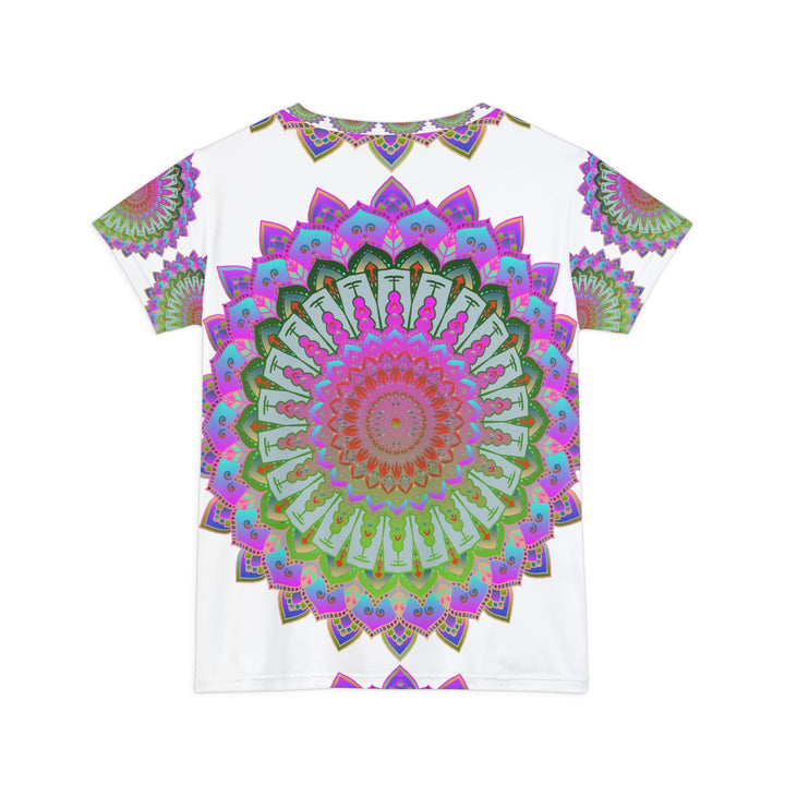 Rainbow Mandala Women's Short Sleeve T-Shirt All Over Prints - Blululi