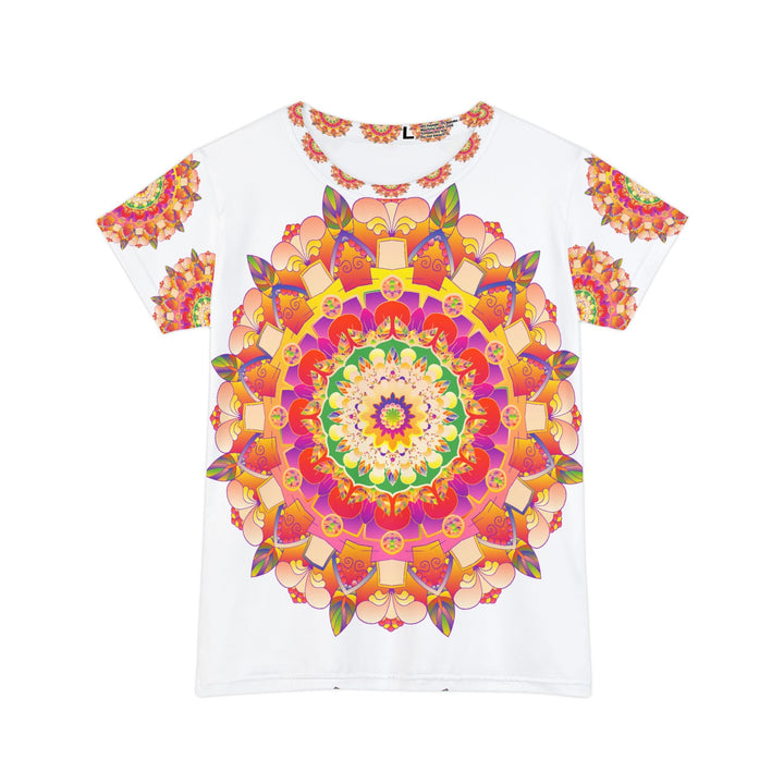 Rainbow Mandala Women's Short Sleeve T-Shirt All Over Prints - Blululi