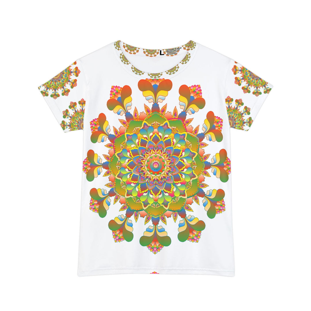 Rainbow Mandala Women's Short Sleeve T-Shirt All Over Prints - Blululi