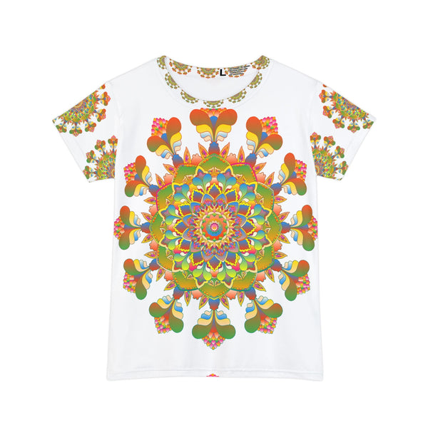 Rainbow Mandala Women's Short Sleeve T-Shirt All Over Prints - Blululi