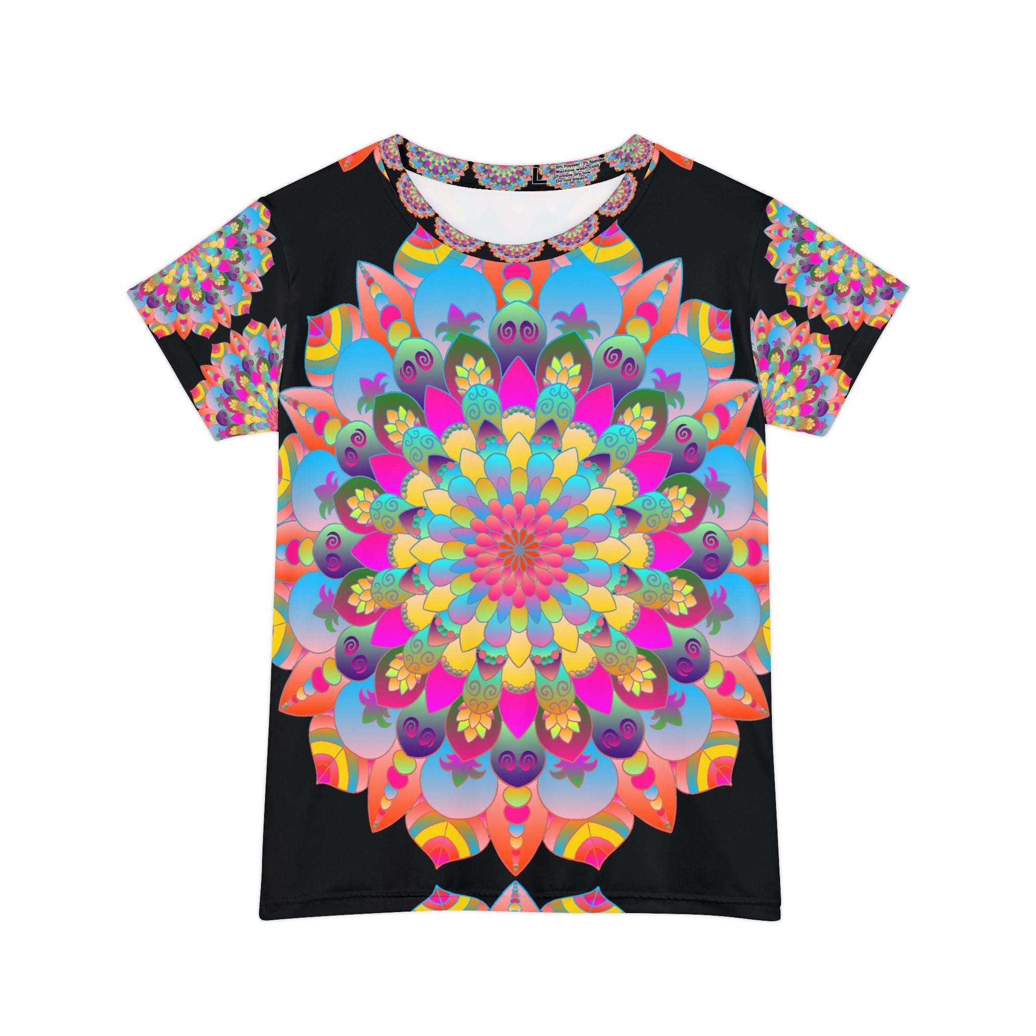 Rainbow Mandala Women's Short Sleeve T-Shirt All Over Prints - Blululi