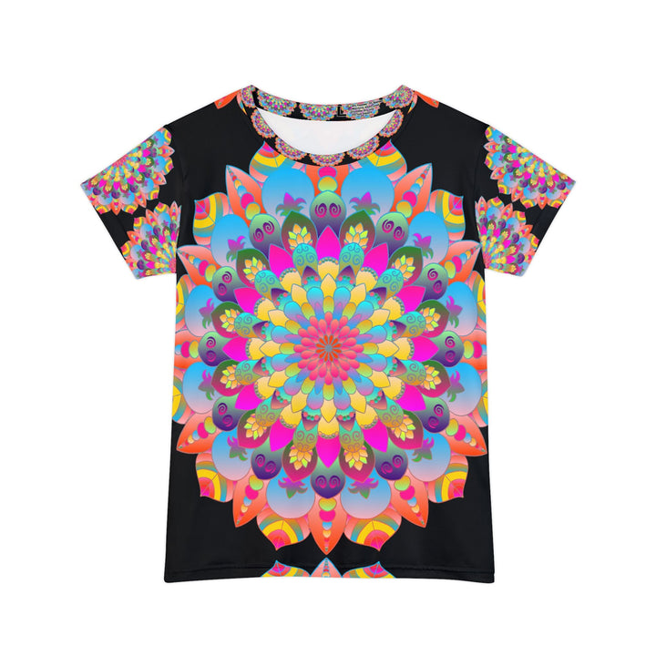 Rainbow Mandala Women's Short Sleeve T-Shirt All Over Prints - Blululi