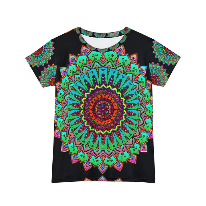 Rainbow Mandala Women's Short Sleeve T-Shirt All Over Prints - Blululi