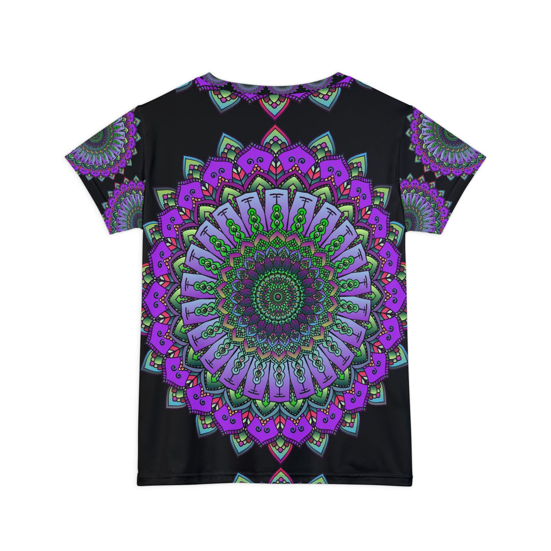 Rainbow Mandala Women's Short Sleeve T-Shirt All Over Prints - Blululi