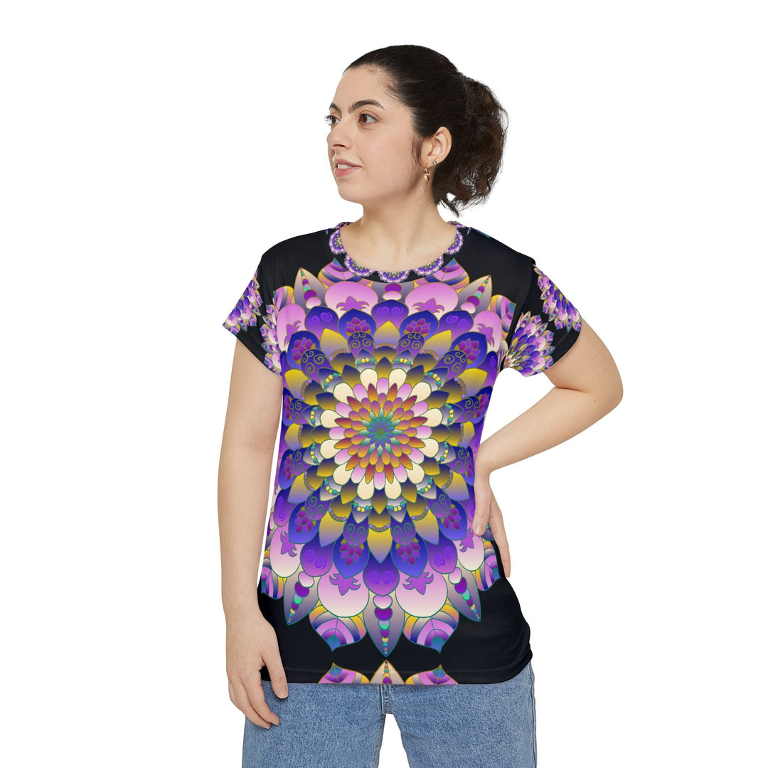 Rainbow Mandala Women's Short Sleeve T-Shirt All Over Prints - Blululi