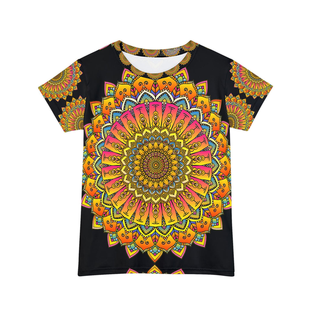 Rainbow Mandala Women's Short Sleeve T-Shirt All Over Prints - Blululi