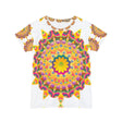 Rainbow Mandala Women's Short Sleeve T-Shirt All Over Prints - Blululi