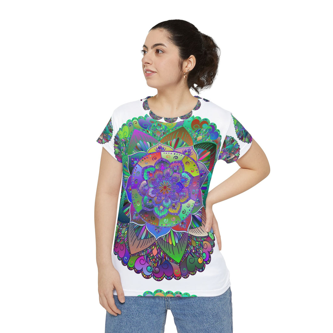 Rainbow Mandala Women's Short Sleeve T-Shirt All Over Prints - Blululi