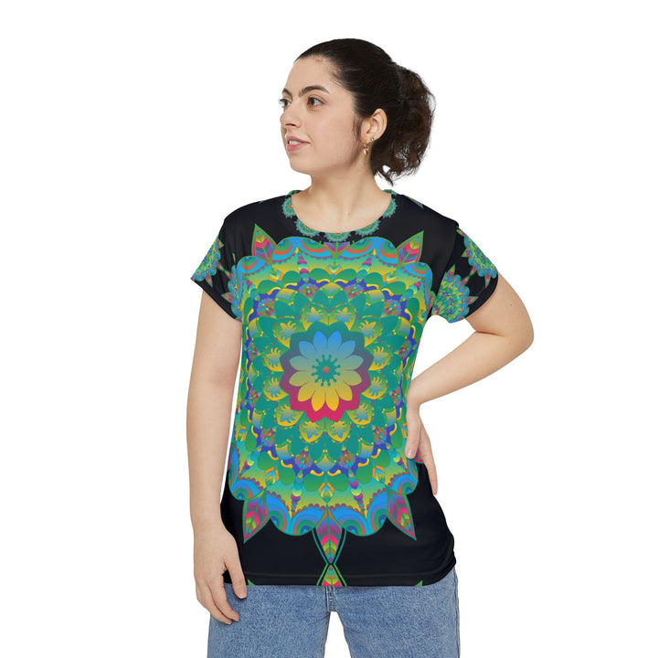 Rainbow Mandala Women's Short Sleeve T-Shirt All Over Prints - Blululi