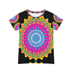 Rainbow Mandala Women's Short Sleeve T-Shirt All Over Prints - Blululi