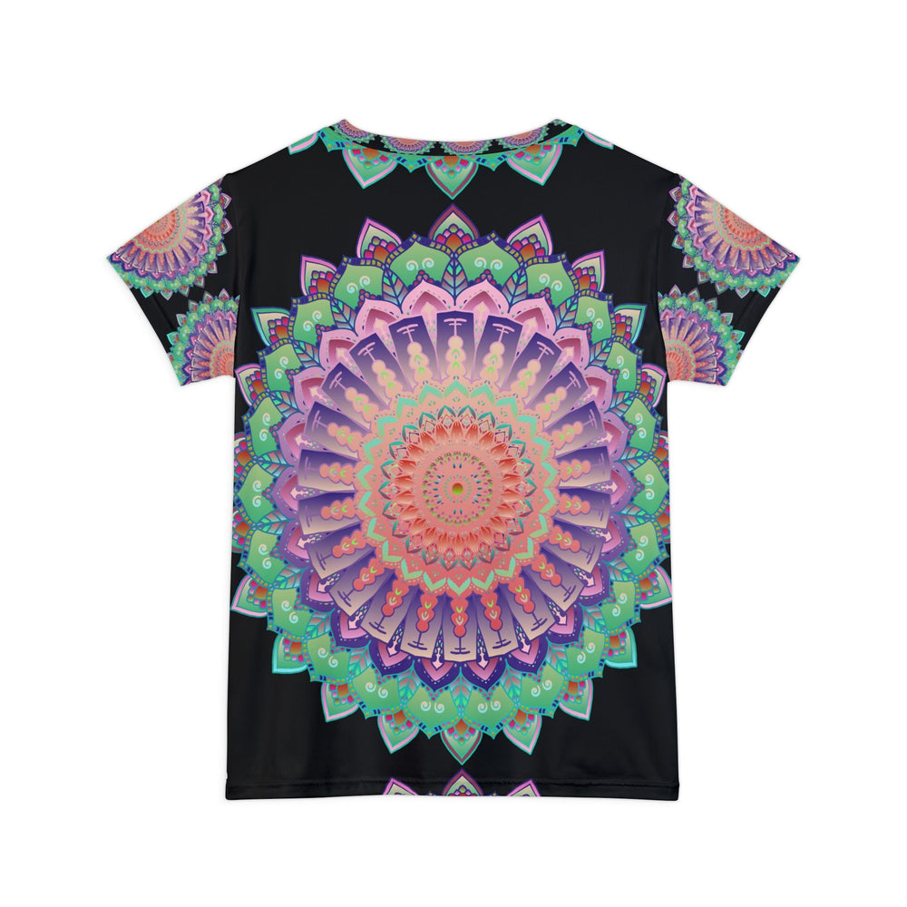 Rainbow Mandala Women's Short Sleeve T-Shirt All Over Prints - Blululi