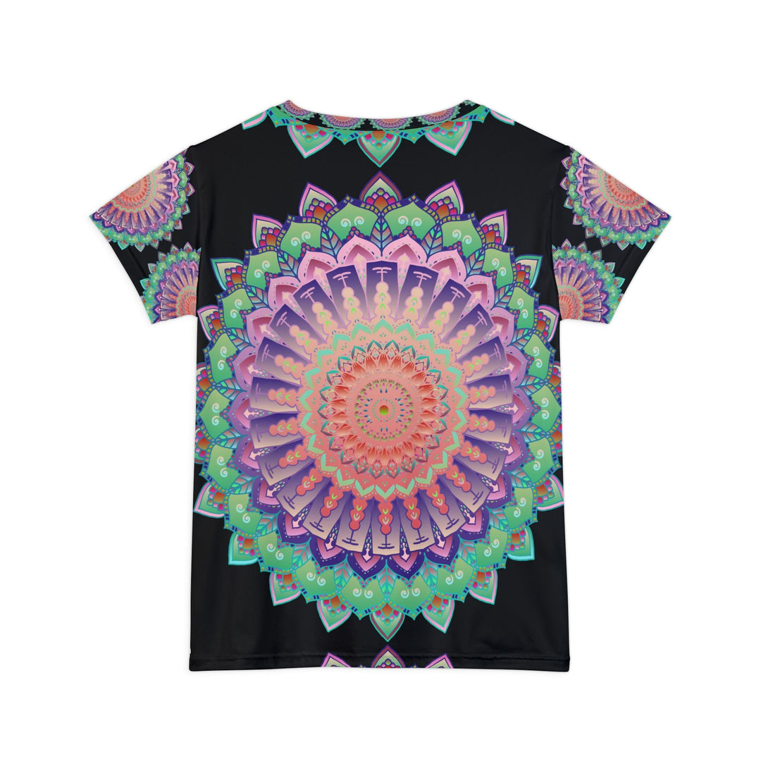 Rainbow Mandala Women's Short Sleeve T-Shirt All Over Prints - Blululi