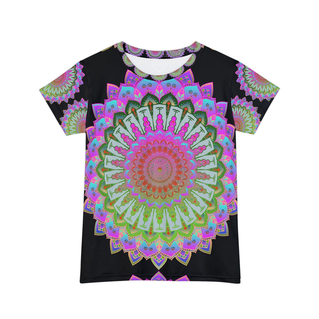 Rainbow Mandala Women's Short Sleeve T-Shirt All Over Prints - Blululi