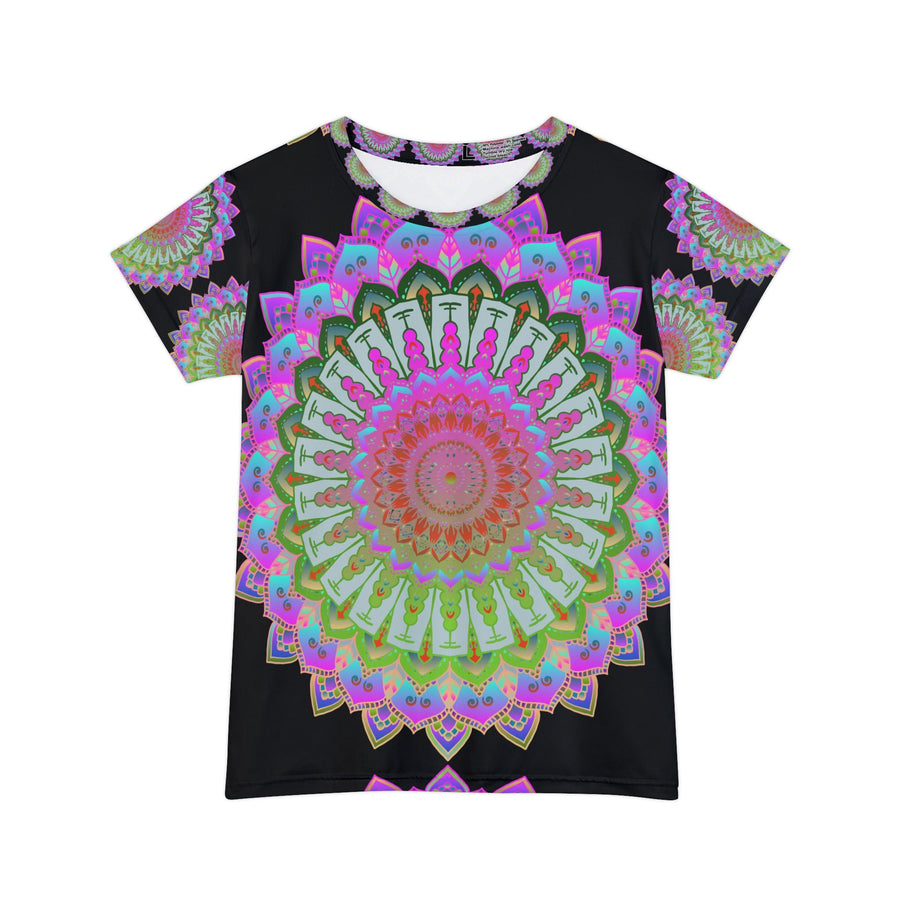 Rainbow Mandala Women's Short Sleeve T-Shirt All Over Prints - Blululi