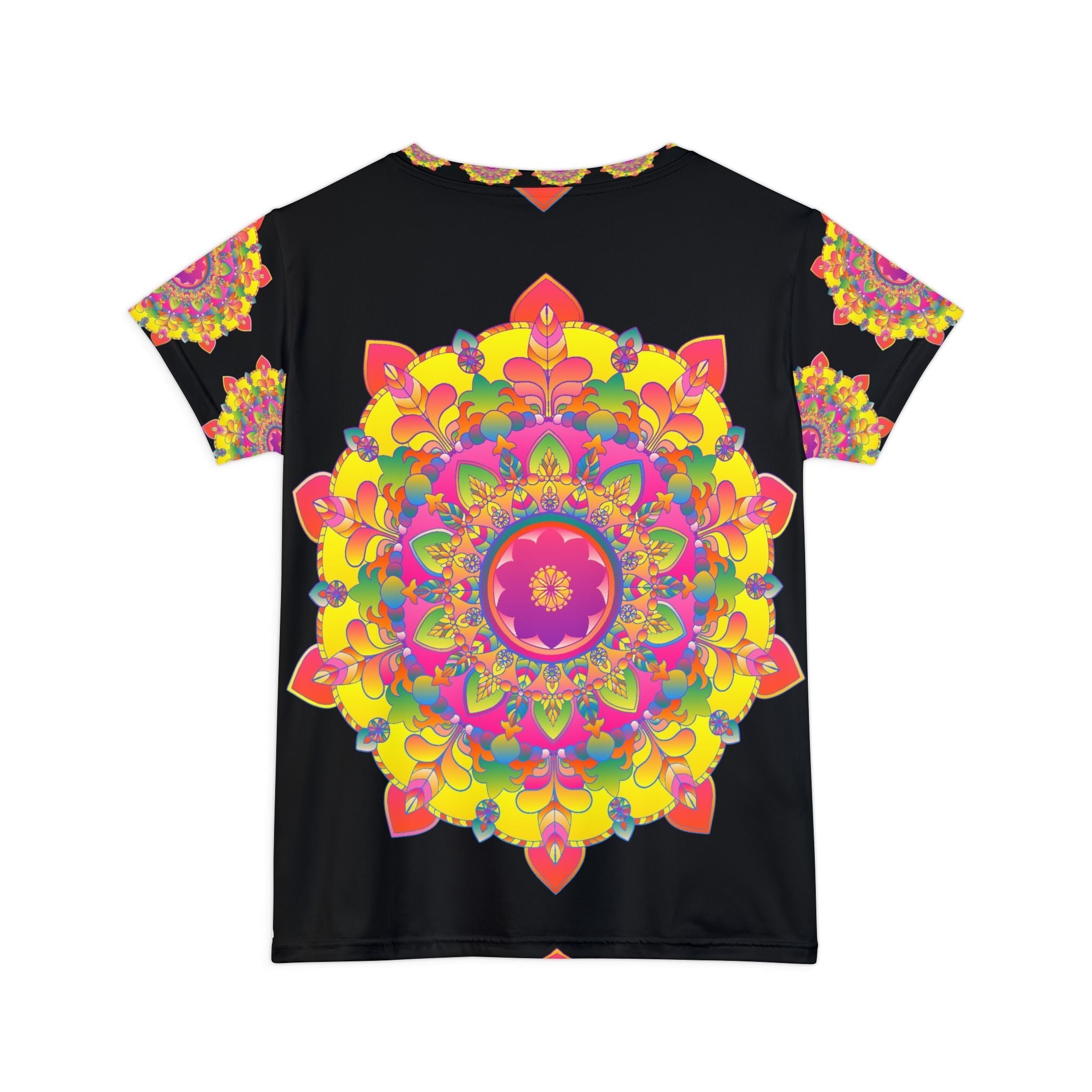 Rainbow Mandala Women's Short Sleeve T-Shirt All Over Prints - Blululi