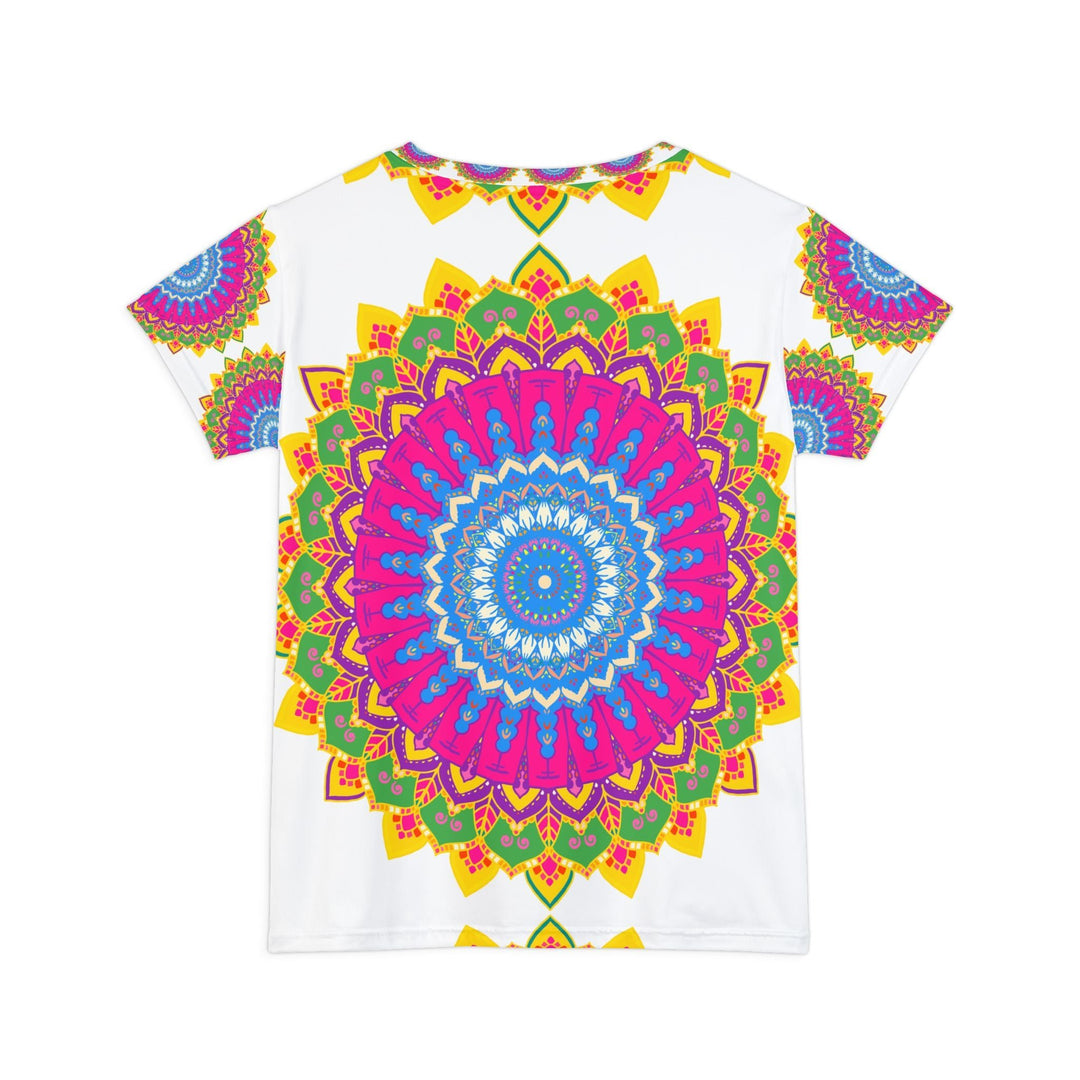 Rainbow Mandala Women's Short Sleeve T-Shirt All Over Prints - Blululi